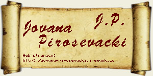 Jovana Piroševački vizit kartica